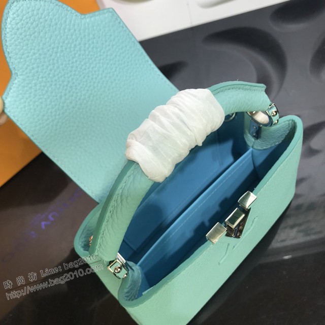 路易威登2021專櫃新款手提女包 lv粒面牛皮手提單肩斜挎女包 M55985 M55987 M56071 M56754 M56755 M56845 Capucines迷你手袋  ydh4495